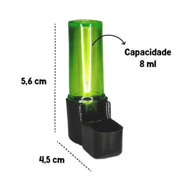 Imagem de Bebedouro Gota 8ml Torneio Exposição Medicamento Porta Vitamina Malha Fina - Passaros em Geral