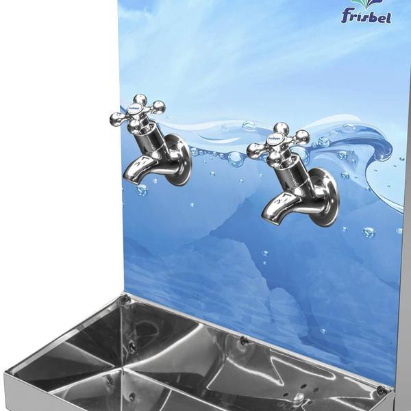 Imagem de Bebedouro Ind. 25L Inox Bancada 2 Torneiras Frisbel - 220V