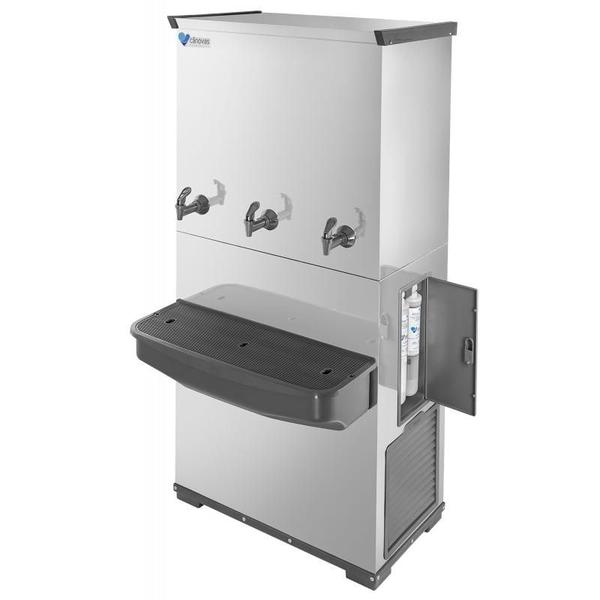 Bebedouro Industrial 100L RESIST em Inox com 3 Torneiras- Incluso bónus 2 Filtros gratuito - CÂNOVAS Imagem de Bebedouro Industrial 100L RESIST em Inox com 3 Torneiras- Incluso bónus 2 Filtros gratuito
