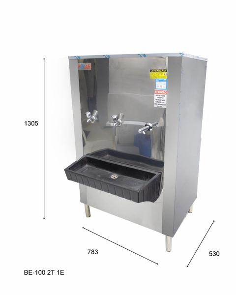 Bebedouro Industrial de 100 Litros 2T 1E BE-100 220v Polar Imagem de Bebedouro Industrial de 100 Litros 2T 1E BE-100 220v Polar