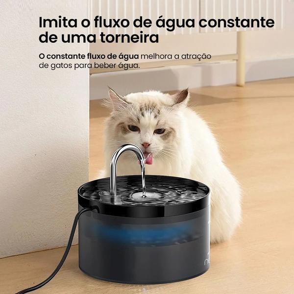 Imagem de Bebedouro PET Filtro Automático Com Sensor Bomba de água silenciosa Newpet 2L