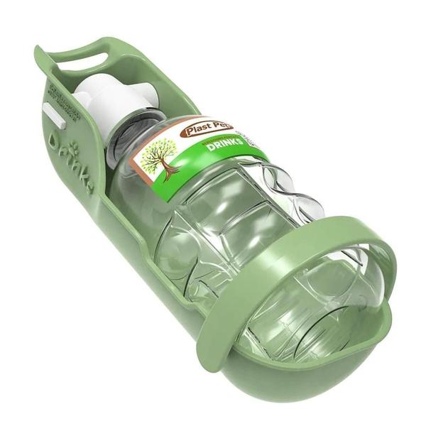 Bebedouro Portátil Pet Eco Pet Drinks 300Ml - Verde Oliva - Plast Pet Imagem de Bebedouro Portátil Pet Eco Pet Drinks 300Ml - Verde Oliva