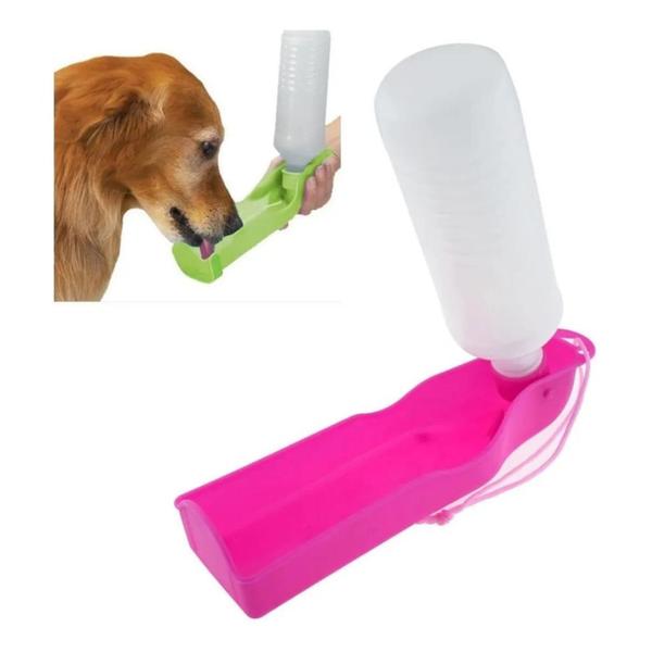 Imagem de Bebedouro Portátil Pet Garrafa Cães Passeio Viagem 250ml Mimo Pets