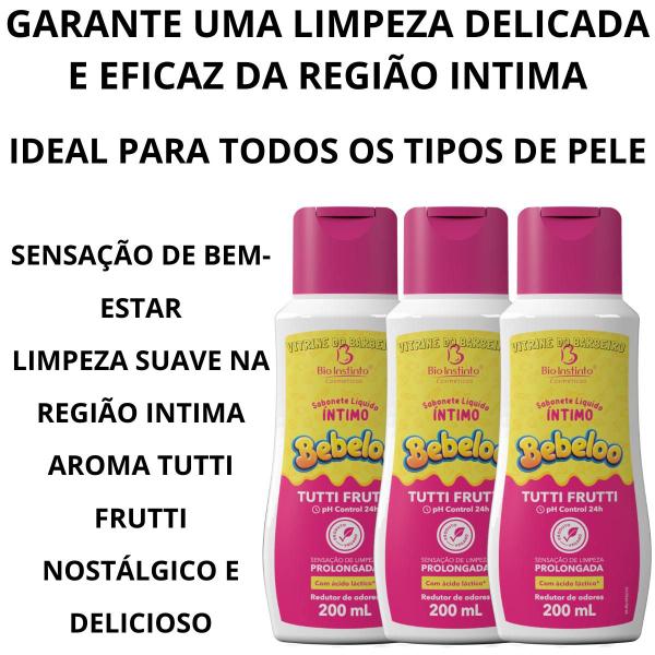 Imagem de Bebeloo Tutti Frutti Kit Com 3 Sabonete Íntimo Limpeza Suave