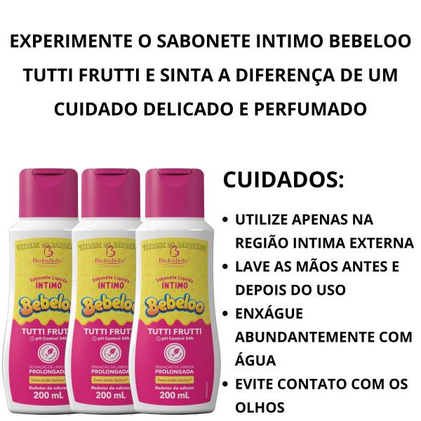 Imagem de Bebeloo Tutti Frutti Kit Com 3 Sabonete Intimo Limpeza Suave