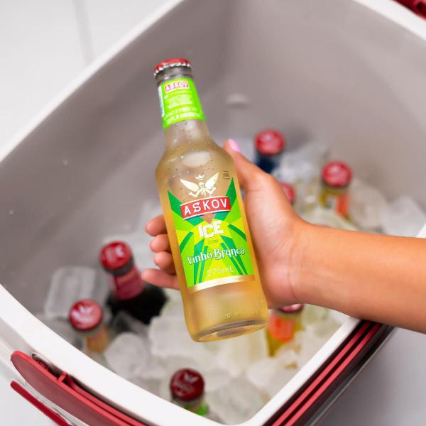 Imagem de Bebida askov ice com vinho branco caixa com 24 un de 275ml