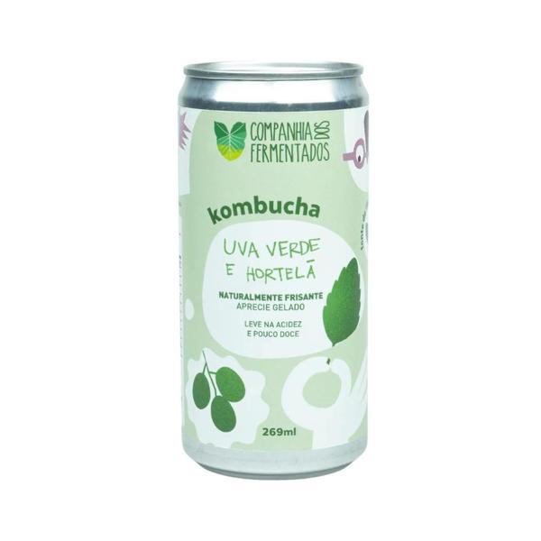 Imagem de Bebida Kombucha de Uva Verde e Hortelã Companhia dos Fermentados 269ml