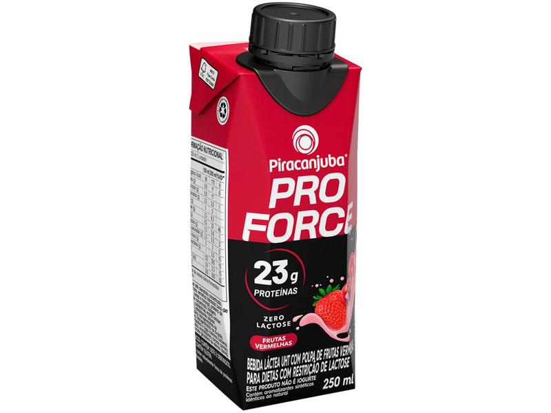 Imagem de Bebida Láctea com 23g de Proteína Piracanjuba ProForce Frutas Vermelhas Zero Lactose 250ml