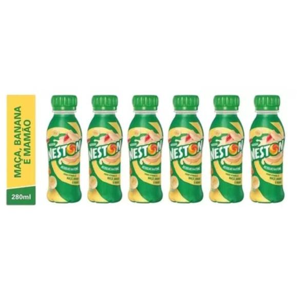 Bebida Láctea Neston Maçã, Banana E Mamão 280Ml 6 Unidades - Nestle Imagem de Bebida Láctea Neston Maçã, Banana E Mamão 280Ml 6 Unidades