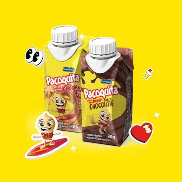 Bebida Láctea PAÇOQUITA Chocolate 200ml - Santa Helena Imagem de Bebida Láctea PAÇOQUITA Chocolate 200ml - Santa Helena