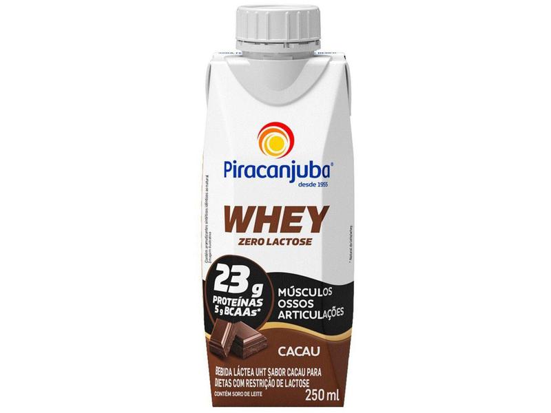 Imagem de Bebida Láctea Piracanjuba Whey Cacau Zero Lactose - 250ml