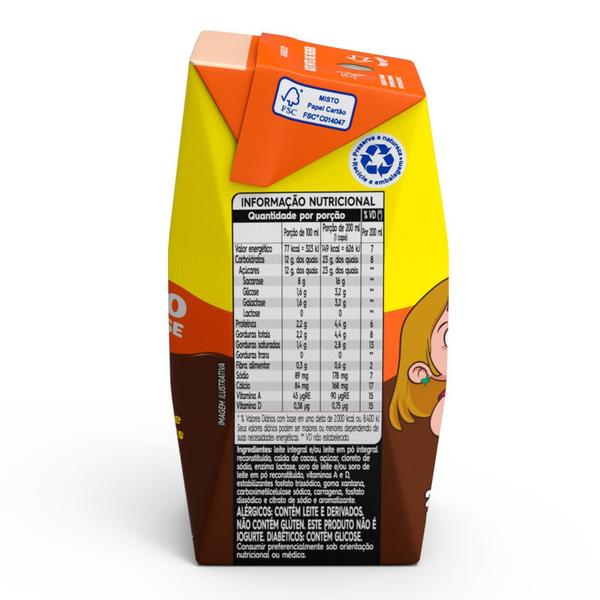Bebida Láctea Piracanjuba Zero Lactose Sabor Chocolate 200ml Imagem de Bebida Láctea Piracanjuba Zero Lactose Sabor Chocolate 200ml