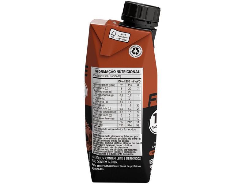 Imagem de Bebida Láctea UHT com 15g de Proteína Piracanjuba ProForce 15g Chocolate Zero Lactose 250ml