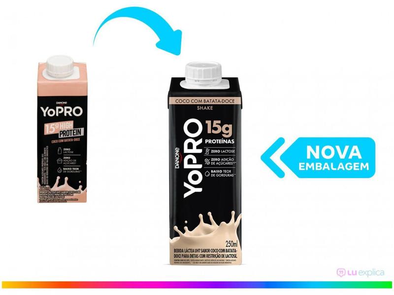 Bebida Láctea UHT com 15g de Proteínas YoPRO - Coco com Batata-Doce Sem Lactose Zero Açúcar 250ml Imagem de Bebida Láctea UHT com 15g de Proteínas YoPRO - Coco com Batata-Doce Sem Lactose Zero Açúcar 250ml