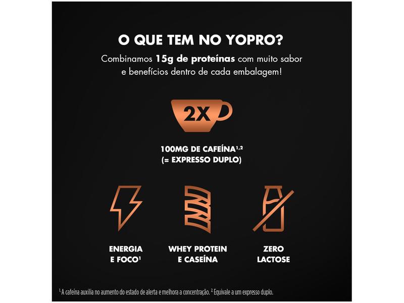Bebida Láctea UHT com 15g de proteínas YoPRO - Energy Boost Cappuccino 250ml Imagem de Bebida Láctea UHT com 15g de proteínas YoPRO