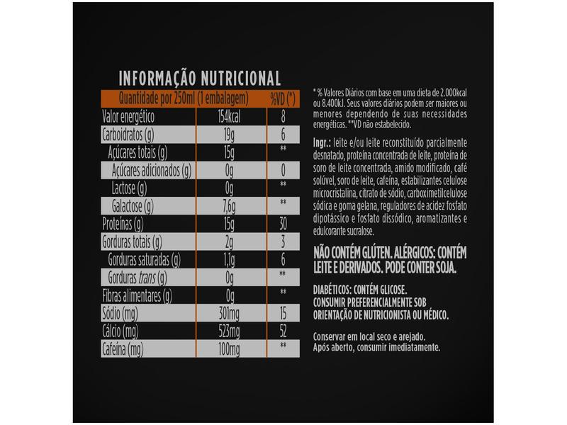 Bebida Láctea UHT com 15g de proteínas YoPRO - Energy Boost Cappuccino 250ml Imagem de Bebida Láctea UHT com 15g de proteínas YoPRO