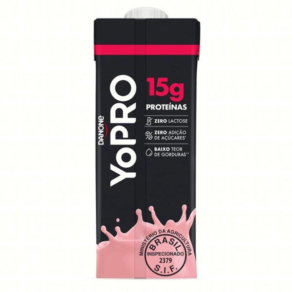 Bebida Láctea UHT com 15g de Proteínas YoPRO - Morango Sem Lactose Zero Açúcar 250ml Imagem de Bebida Láctea UHT com 15g de Proteínas YoPRO - Morango Sem Lactose Zero Açúcar 250ml