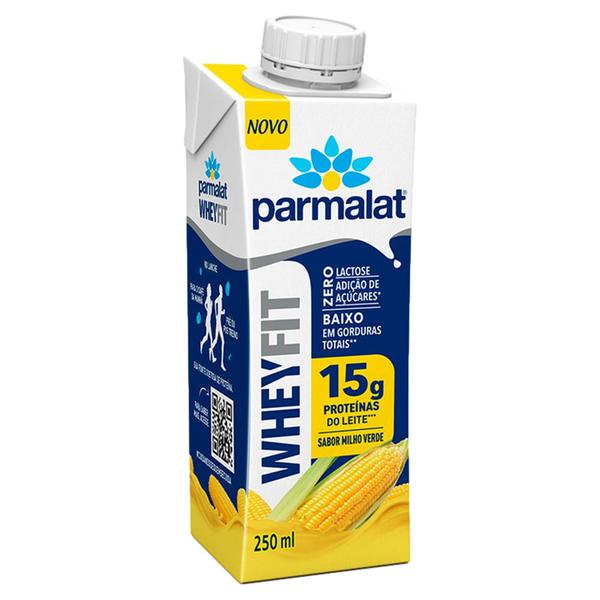 Imagem de Bebida Láctea UHT Parmalat WheyFit Sabor Milho Verde com 15g de Proteína Zero 250ml