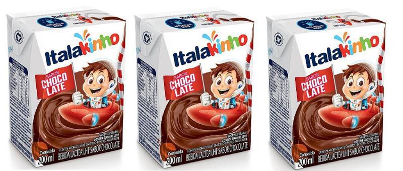 Bebida Láctea Uht Sabor Chocolate 200Ml Pack Com 3 Uni - Italac Imagem de Bebida Láctea Uht Sabor Chocolate 200Ml Pack Com 3 Uni