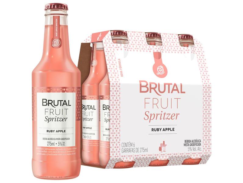 Bebida Mista Brutal Fruit Spritzer Ruby Apple 275ml 6 Unidades Bebida Mista Brutal Fruit Spritzer Ruby Apple 275ml 6 Unidades