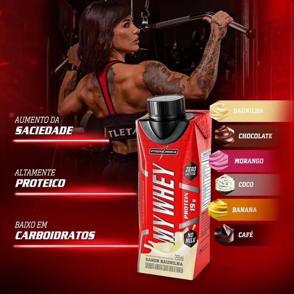 Imagem de Bebida Proteica Integralmedica My Whey RTD Chocolate 250ml 6 unidades