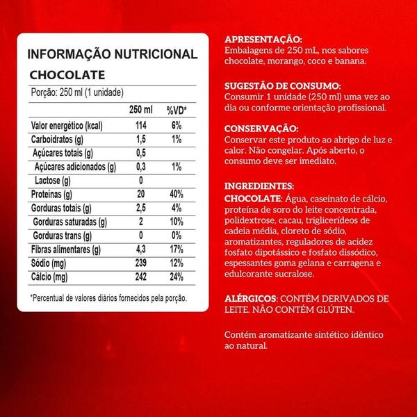 Imagem de Bebida Proteica Integralmedica My Whey RTD Chocolate 250ml 6 unidades