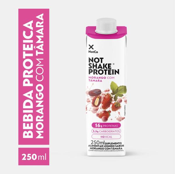 Imagem de Bebida Proteica NotCo NotShake Protein 16g de Proteina Morango com Tamara 250ml