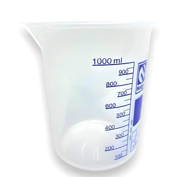 Imagem de Becker de plástico graduado 1000ml - forma baixa