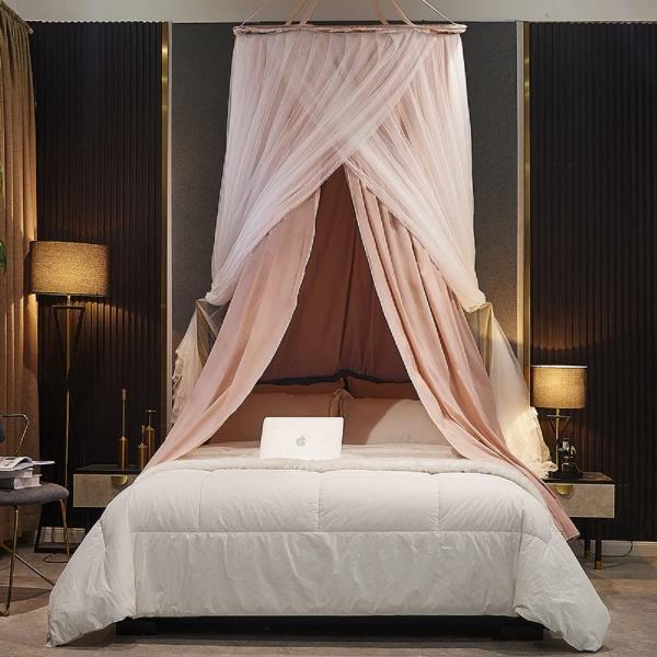 Imagem de Bed Canopy Kertnic Luxurious para meninas e adultos, Large Elega