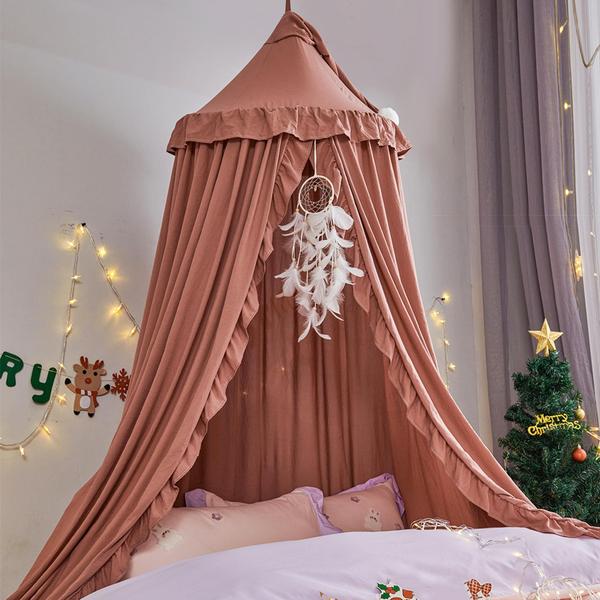 Imagem de Bed Canopy VETHIN para meninas e crianças Princess Dome Mosquiteiro