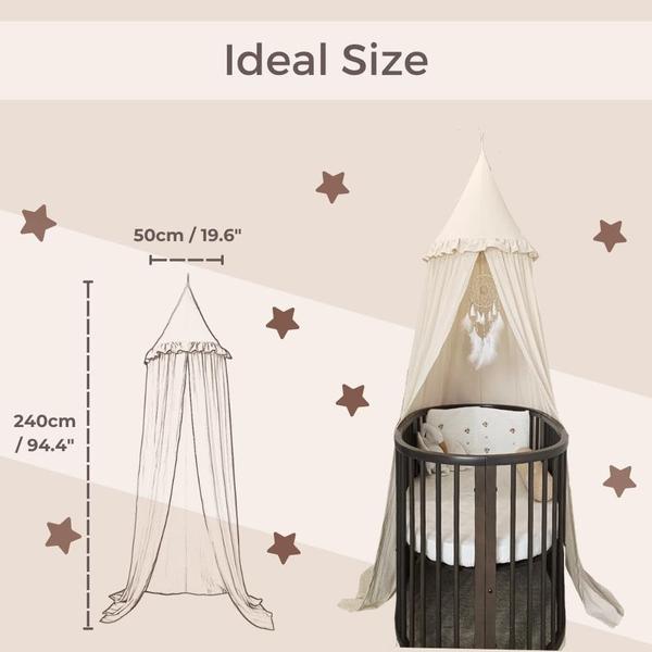 Imagem de Bed Canopy Wonder Space Kids com babados para meninos e meninas