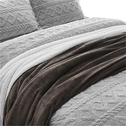 Imagem de Bedsure Sherpa Fleece King Size Blanket for Bed - Brown Thick Thick Fuzzy Warm Big Blankets King Size, 108x90 Polegadas