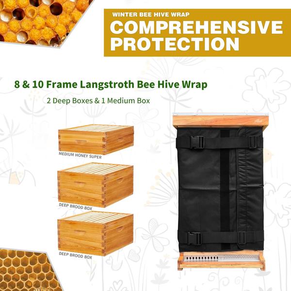 Imagem de Beehive Wrap Challicare Winter, pacote de 3 para colmeias de 8 e 10 molduras