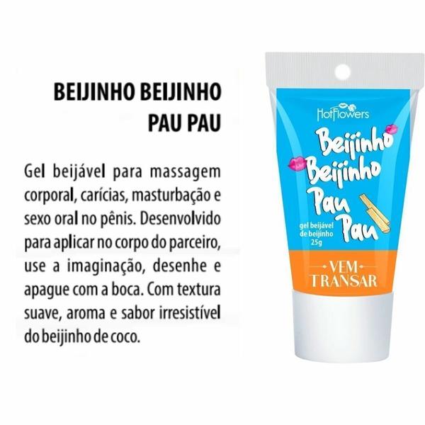Beijinho Beijinho Pau Pau Gel Beijável - D.AMOR Imagem de Beijinho Beijinho Pau Pau Gel Beijável