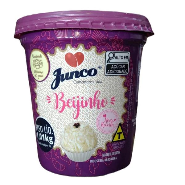 Beijinho Doce De Leite Com Coco 1,010kg Junco Imagem de Beijinho Doce De Leite Com Coco 1,010kg Junco