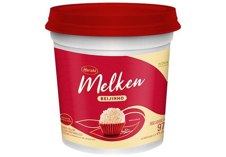 Beijinho Melken Sabor Coco 970g Harald Imagem de Beijinho Melken Sabor Coco 970g Harald