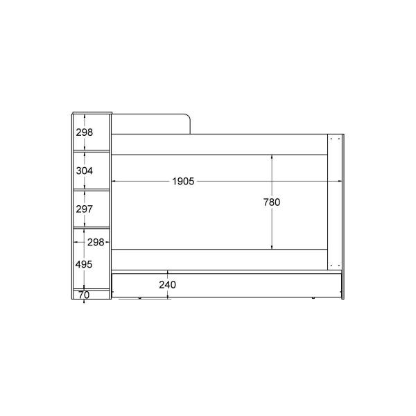 Imagem de Beliche Cama Auxiliar Ditália Treliche CM-15 Diamond