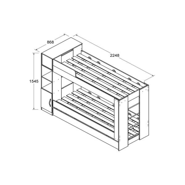 Imagem de Beliche Cama Auxiliar Ditália Treliche CM-15 Diamond