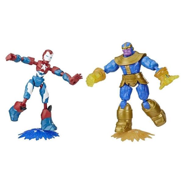 Imagem de Bendflex Pack Duplo Iron Patriot Vs Thanos - Hasbro E9197