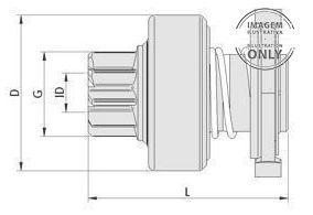 Imagem de Bendix Impulsor de Partida BZM 0846 Fiat, Palio, Siena, Strada, Uno, Peugeot, Citroën