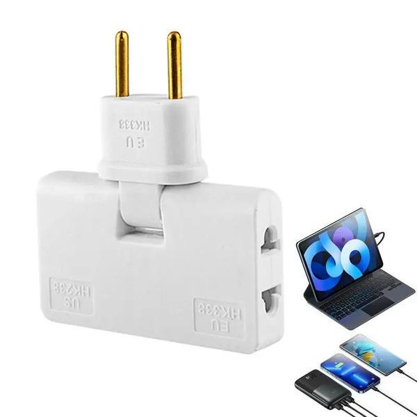 Imagem de Benjamin T Plug Tomada Elétrica Branco Articulado 90 Adaptador Universal Dobrável 10A