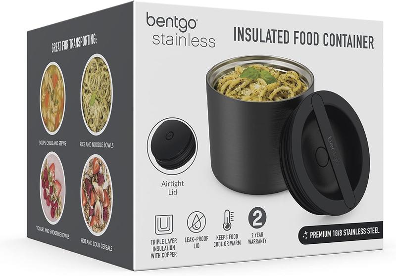 Imagem de Bentgo Recipiente de alimentos isolado aço inoxidável preto