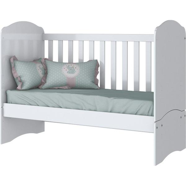 Imagem de Berço 3 em 1 Multifuncional Mini Cama Bala de Menta Branco - Amarena