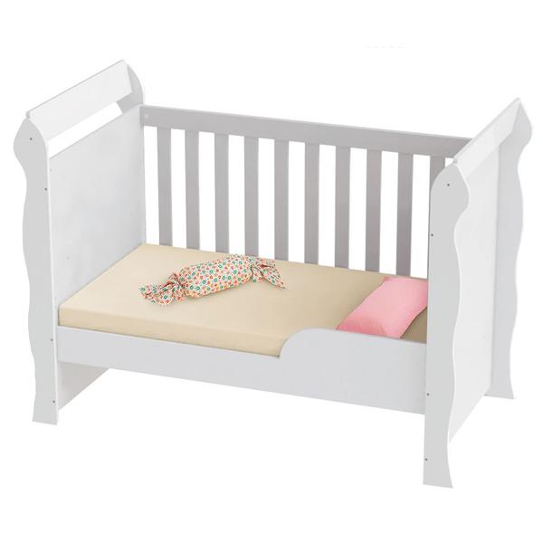 Imagem de Berço Americano Bebê Vira Cama Mirelle Branco Carolina Baby