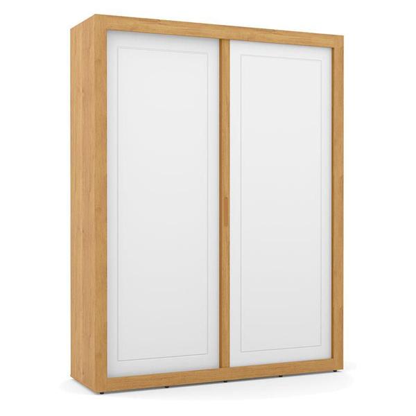 Imagem de Berço Americano com Capitonê New Boucle e Guarda Roupa Tutto New 2 Portas Freijó Branco Acetinado - Matic