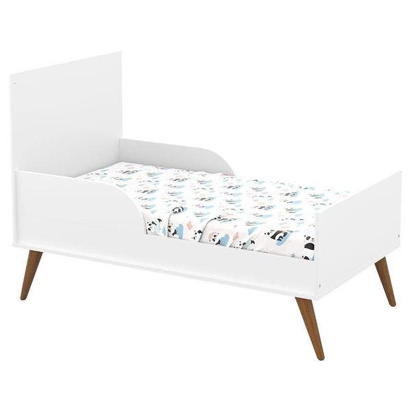 Imagem de Berço Americano com Colchão e Guarda Roupa Infantil 3 Portas Retro Gold Branco Soft Eco Wood  Matic