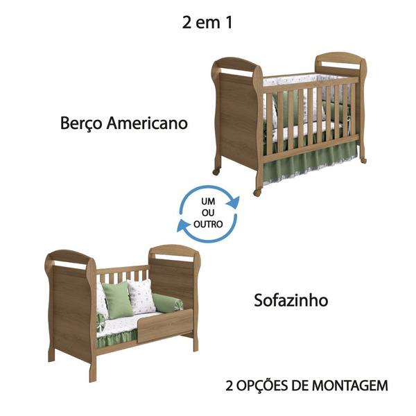 Imagem de Berço Americano  Danny 2 em 1 Mezzo Fosco com Colchão - Reller