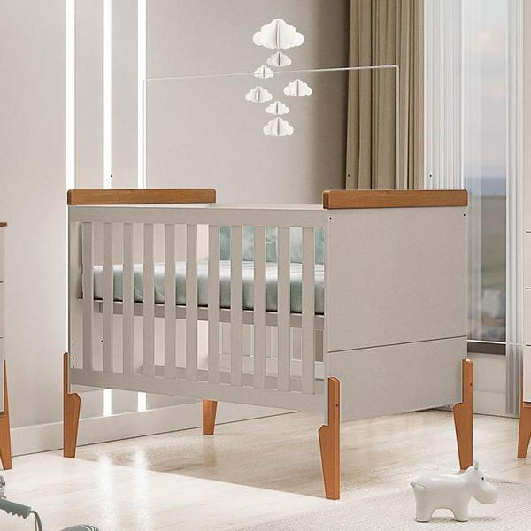 Imagem de Berço Americano Emilly com Cômoda Infantil Lívia Carvalho Off White - Canaã