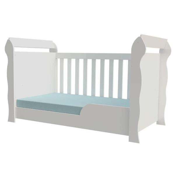 Imagem de Berço Americano Lara e Cômoda Infantil Ternura Baby Branco Brilho - Incorplac