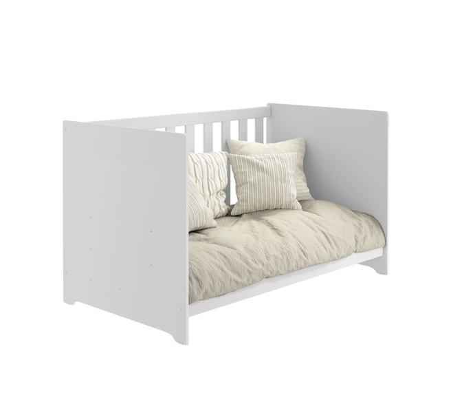 Berço Americano Mali 2 em 1 Sofazinho Infantil Branco Brilho com Colchão - Reller Imagem de Berço Americano Mali 2 em 1 Sofazinho Infantil Branco Brilho com Colchão - Reller